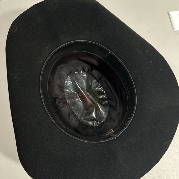 Stemson Hat 100% Wool Black Felt (56 Mex) 7 US Decorative Cowboy Charly CarLop - Picture 2 of 10